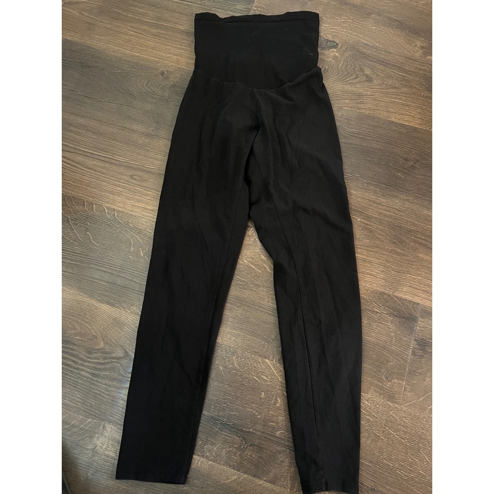 Motherhood Maternity Secret Fit Belly Leggings Black Large L High Waist Stretch